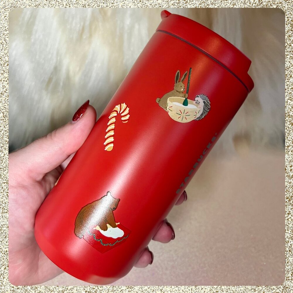 ππͺ NWT 2025 Starbucks Gingerbread Cookie SS 12oz Tumbler - Picture 7 of 8